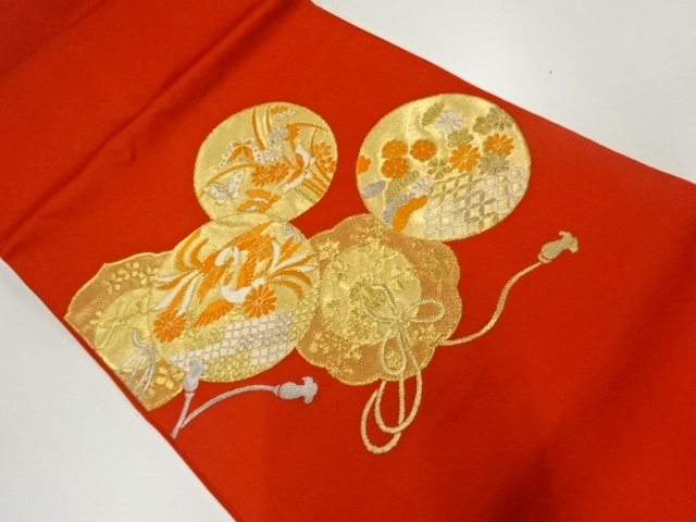 JAPANESE KIMONO / VINTAGE NAGOYA OBI / WOVEN PHOENIX & FLOWER